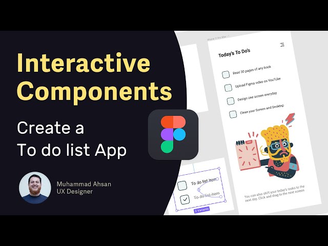 Interactive Components - Design To Do list Tasks App in Figma