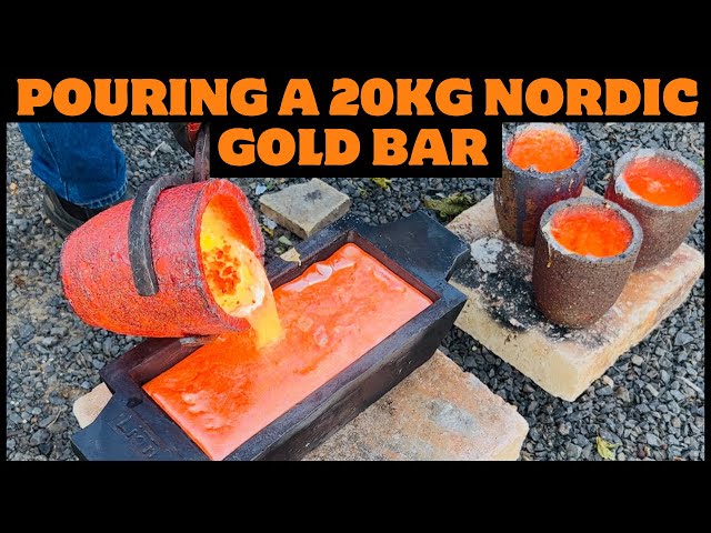 20 KG Nordic Gold Ingot from scrap - ASMR Metal Melting - Trash To Treasure - BigStackD 44LB Bar