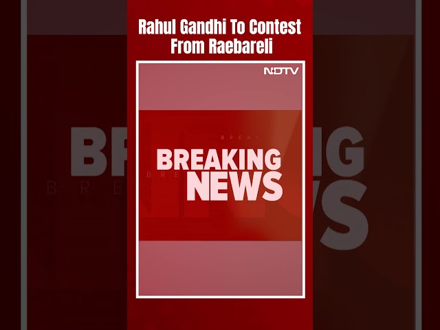 Raebareli News | Rahul Gandhi To Contest Lok Sabha Polls From Raebareli, Announces Congress