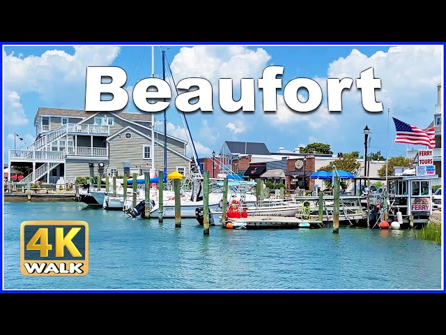 【4K】WALK Beaufort North Carolina NC USA 4k video Travel vlog