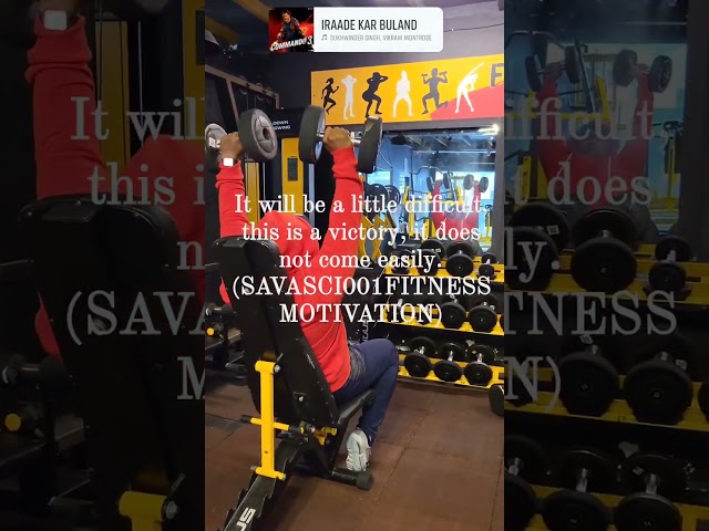Entertainment short for my lovely fans dumbbell shoulder press with motovation quotes.