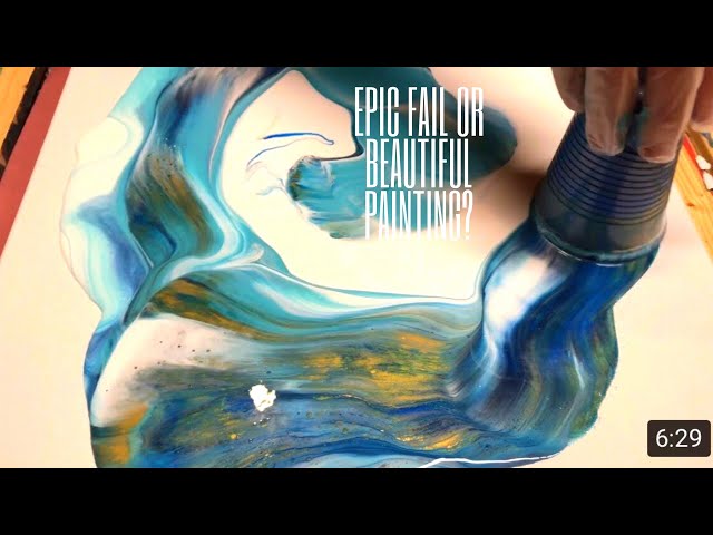ACRYLIC FLUID PAINTING DIRTY POUR FLIP CUP!! HOW TO TURN $2 CANVAS INTO $200 PAINTING!! Please Sub!!