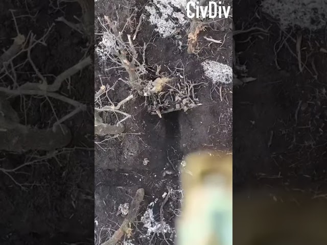 Russian Soldier Running Away after Drone bombs him