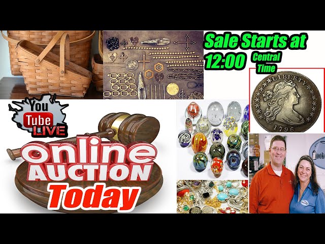 Live 3 hour auction Coins, Vintage toys, Paperweights, Longaberger and much more!