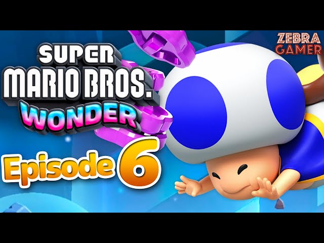 Super Mario Bros. Wonder Gameplay Walkthrough Part 6 - Blue Toad! World 3 Shining Falls 100%!