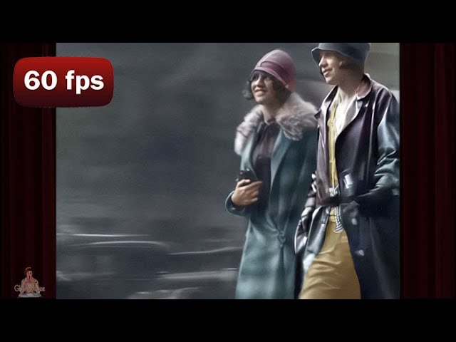 Real 1920s Flappers on New York's Fifth Ave 1927 - AI Restored Film