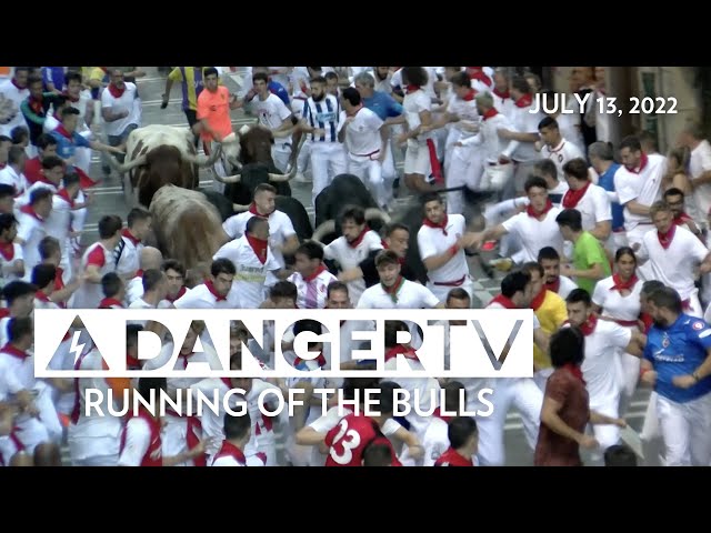 Pamplona's Running of the Bulls 2022 | Day 7 | Full Run