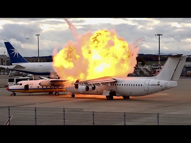 Plane Explodes At Airport