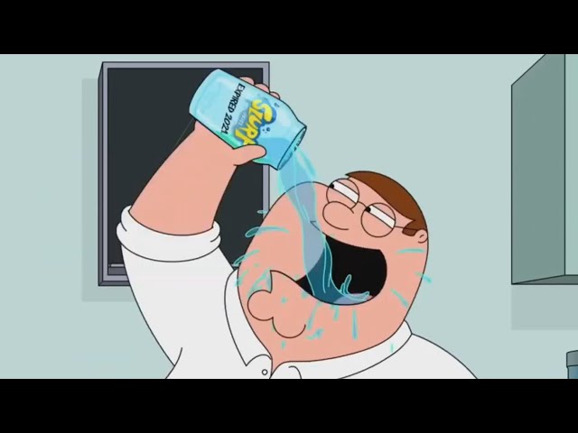 Peter Griffin drinks out of date Slurp juice