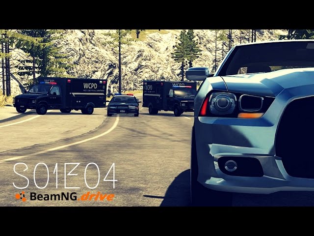 Beamng Drive Movie: Epic Police Chase (+Sound Effects) |PART 4| - S01E04
