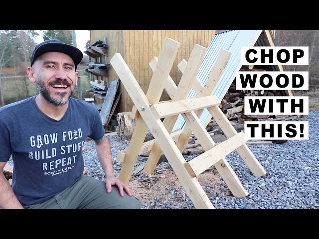 How to Build a Foldable SAWBUCK (Sawhorse) to CHOP FIREWOOD