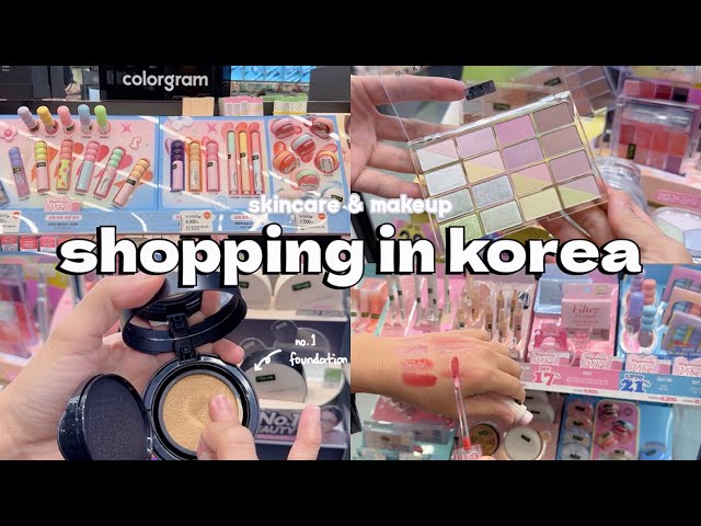shopping in Korea vlog 🇰🇷 new skincare & makeup haul at oliveyoung🌸 spring vibe 올영세일
