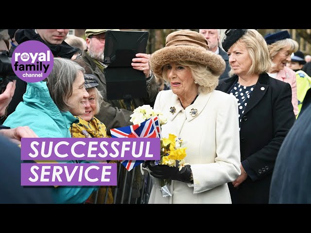 Queen Camilla Meets Well-Wishers After Attending Royal Maundy Service