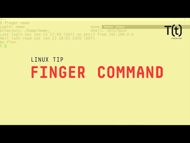 How to use the finger command: 2-Minute Linux Tips