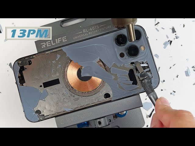 How To Remove iPhone 13 Pro Max Back Glass Cracked And Replacement New One - ASMR Videos