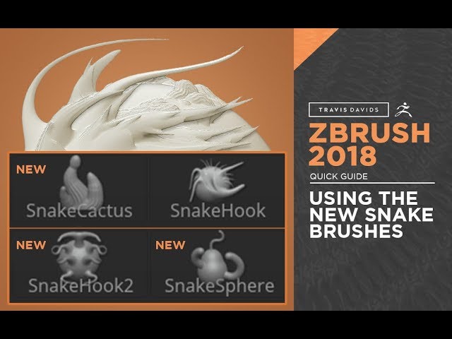 Zbrush 2018 - Using The New Snake Brushes