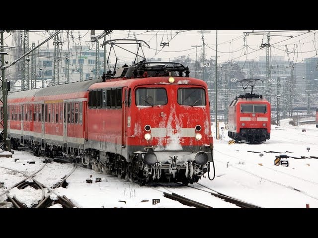 Züge im Schnee in Stuttgart 12.01.2009 - Train Railway Snow Winter