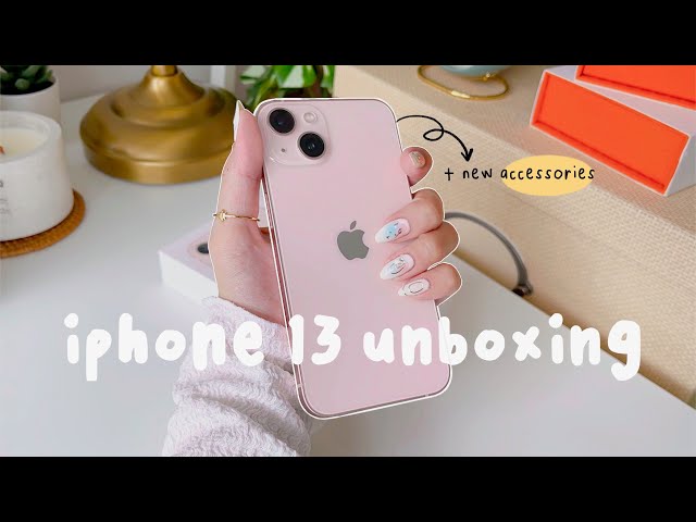 iphone 13 pink unboxing + cute accessories | camera test + iphone 12 pro max comparison | aesthetic✨