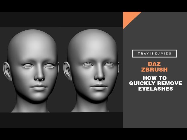 Daz & Zbrush - How To Remove Eyelashes From A Daz Character In Zbrush