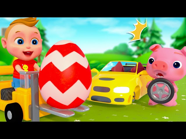 Count Numbers With Colorful Eggs | Wheels Go Round | Nursery Rhymes & Kids Songs
