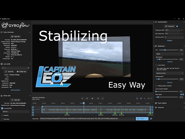 How to : GyroFlow Stabilization. How I stabilize RC flying videos, the easy way.