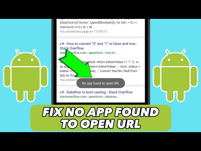 How to Fix NO APP FOUND TO OPEN URL on Android - Error opening links Solved