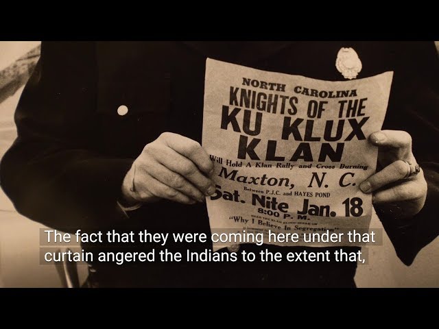 1958 Ku Klux Klan meeting in Maxton N.C. broken up by Native American community