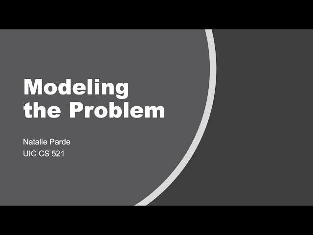 Modeling the Problem