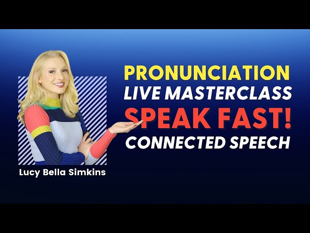 🔴 LIVE SPEAKING LESSON: Speak FAST English! Connected Speech Tutorial