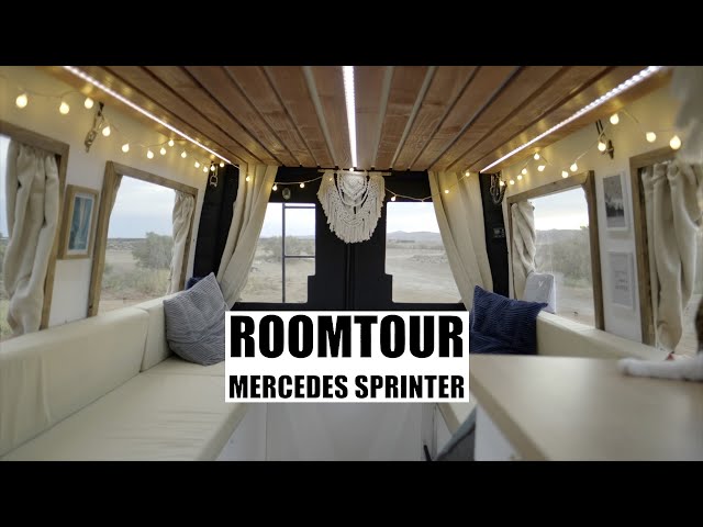 Roomtour Luxus Camper Van Mercedes Sprinter - Hubbett | Dachterrasse | Spülmaschine | Sternenhimmel