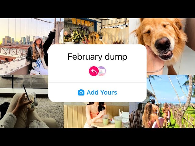 February Dump Instagram chain story | January dump add yours sticker | trending add yours sticker