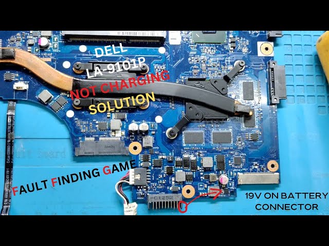 DELL LA-9101P NOT CHARGING  SOLUTION | 19V ON BATTERY CONNECTOR | DISCHARGE MOSFET  OK | #dell #9101