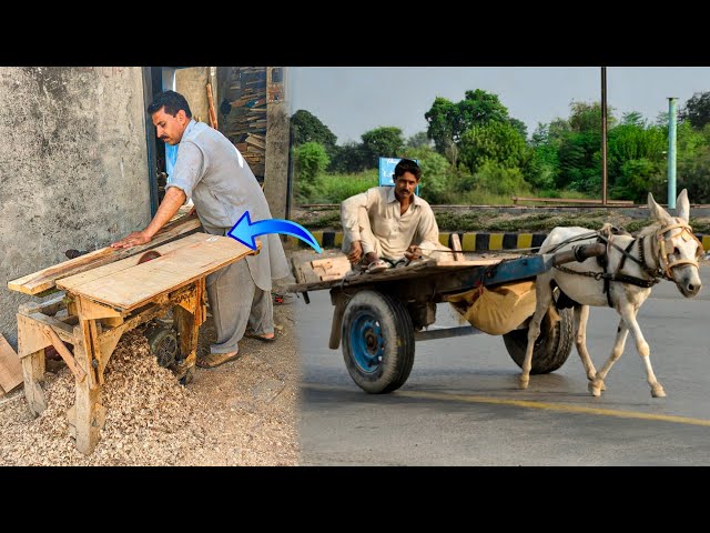 Amazing Process: Crafting a Wooden Donkey Cart!
