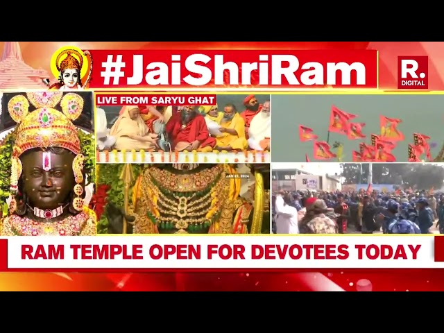 Watch lakhs of devotees throng the gates of Ram Mandir as the temple opens to all