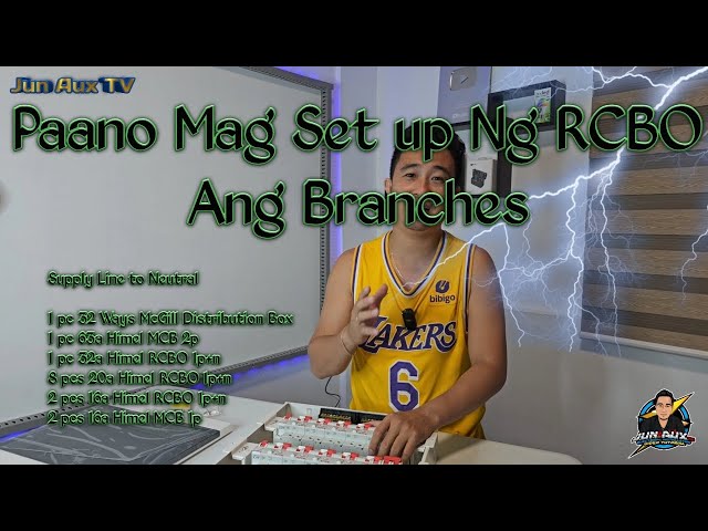 Paano Mag Set Ng RCBO Ang Branches Sa Line To Neutral