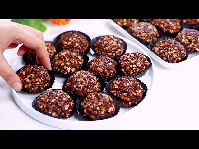 No flour,  no chocolate, no butter. Quick, simple and delicious. Choco snack trending | dessert