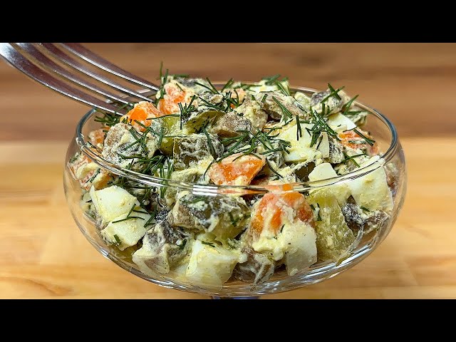 Long forgotten but very tasty salad made from simple products! No mayonnaise! Salad recipe!