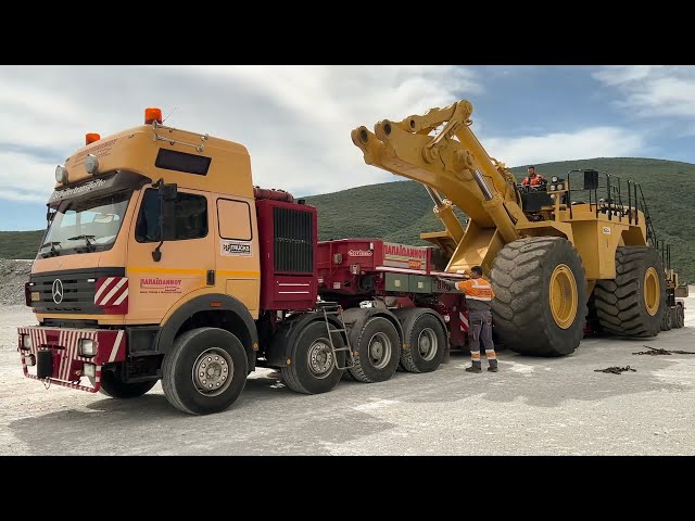 Transportation Of Huge Wheel Loader, Bulldozer And Excavators - Mega Machines Movie