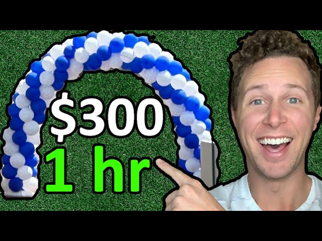 I made $300 in one hour (balloon arch step-by-step)