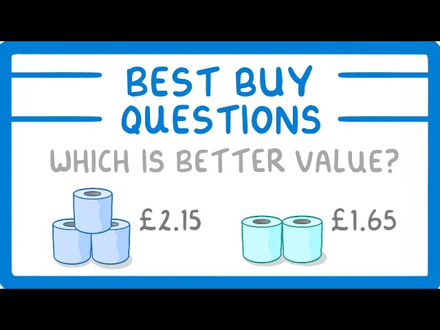 GCSE Maths - How to Solve Best Buy Questions #88