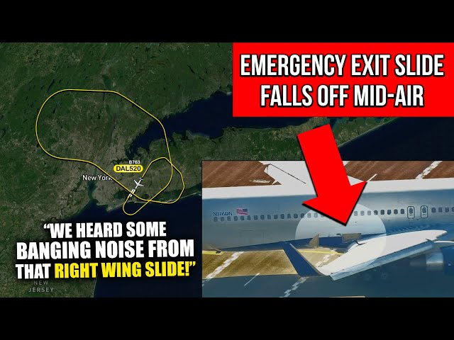 AGAIN BOEING? Emergency exit slide FALLS off Delta flight in NYC