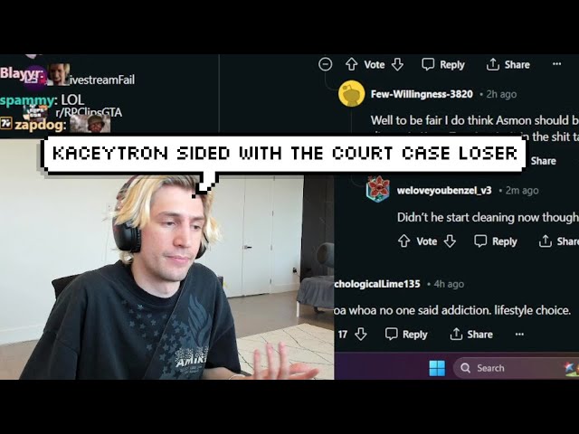 xQc refers to his Ex-Girlfriend as "The Court Case Loser"