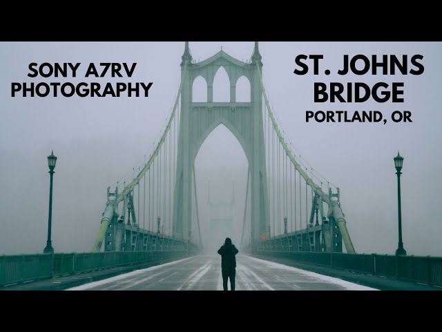 Snowstorm Photography | St. Johns bridge | Sony A7RV + 24-70mm GM II