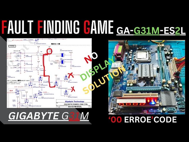 GIGABYTE G31M-ES2L NO DISPLAY SOLUTION | 00ERROR|WATCH THIS VIDEO TO REPAIR ANY GIGABYTE MOTHERBOARD
