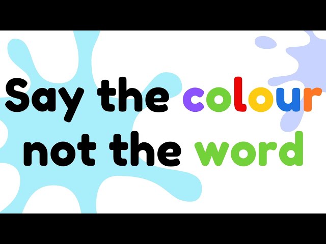 Say the colour not the word | A fun challenge