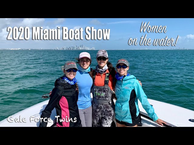 THE WATER IS OPEN 🌊🐟 2020 Miami International Boat Show | Gale Force Twins