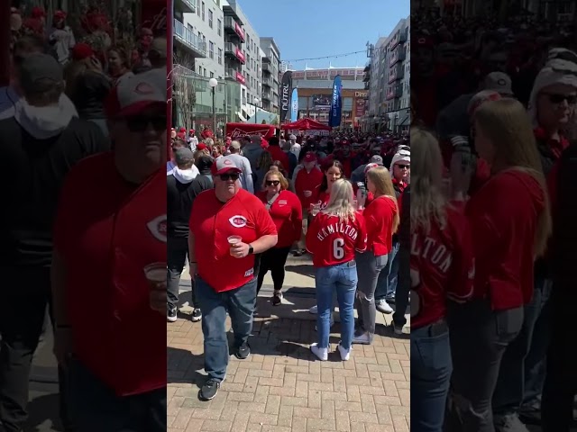 Happy MLB Opening Day! Reds fans gather in Cincinnati ahead of baseball game against Pirates #shorts