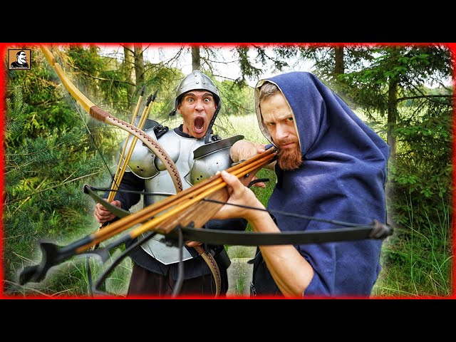 MITTELALTER ARMBRUST vs BOGEN mit Fritz Meinecke | Historische Waffen im TEST | Survival Mattin
