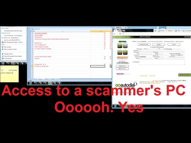 Accessing a scammer's PC