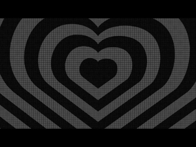 Black and White LED Heart Background | Moving Background | Animated Background Video Loop [1 Hour]